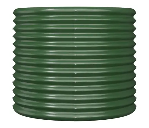 Dārza Puķu Kaste, 80X80X68 Cm, Pulverkrāsots Tērauds, Zaļa Vidaxl