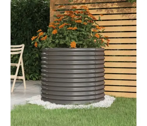 Sodo Lovelis, Pilkas, 80X80X68cm Cinkuotas Plienas