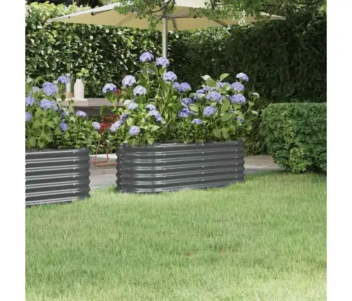 Aia Taimekast, Galvaniseeritud Teras, 114X40X36 cm Antratsiit