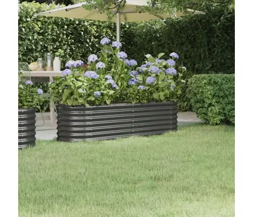 Augstā Puķu Kaste, 152X40X36 Cm, Tērauds, Antracītpelēka Vidaxl