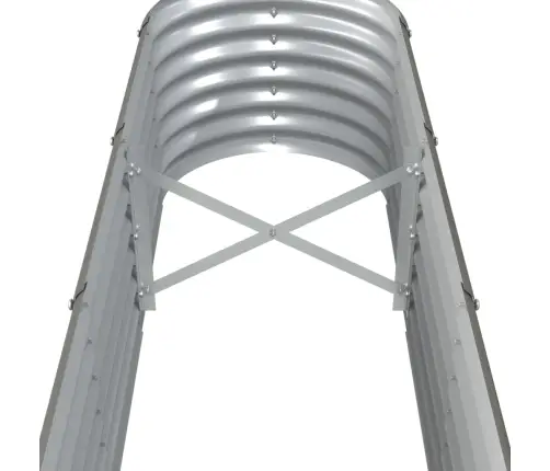 Augstā Puķu Kaste, 260X40X36 Cm, Pulverkrāsots Tērauds, Pelēka Vidaxl