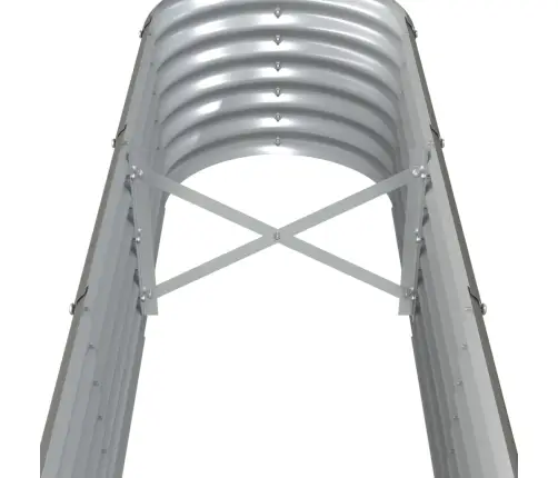 Aukštas Sodo Lovelis, Pilkas, 332X40X36cm Cinkuotas Plienas