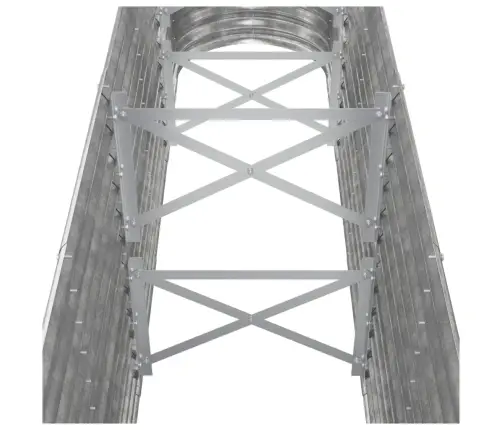 Aia Taimelava, Galvaniseeritud Teras, 260X40X68 cm Hõbedane