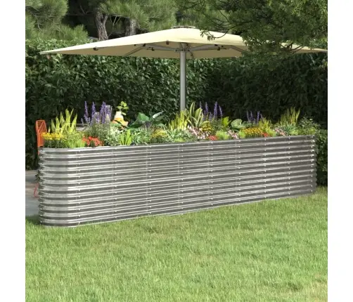 Aia Taimelava, Galvaniseeritud Teras, 332X40X68 cm Hõbedane