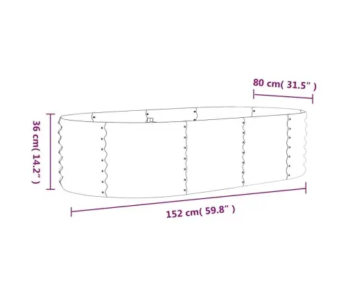 Augstā Puķu Kaste, 152X80X36 Cm, Tērauds, Antracītpelēka Vidaxl