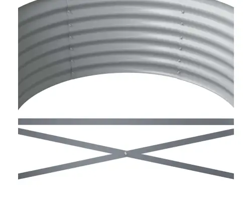 Aia Taimelava, Galvaniseeritud Teras, 224X80X36 cm Antratsiit