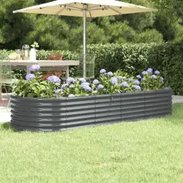 Aia Taimelava, Galvaniseeritud Teras, 224X80X36 cm Antratsiit