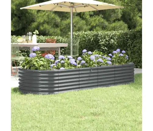 Aia Taimelava, Galvaniseeritud Teras, 224X80X36 cm Antratsiit