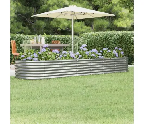 Aia Taimelava, Galvaniseeritud Teras, 296X80X36 cm Hõbedane