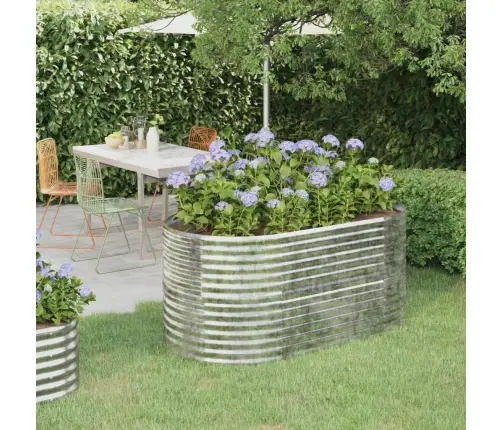 Aukštas Sodo Lovelis, Sidabrinis, 152X80X68cm Cinkuotas Plienas