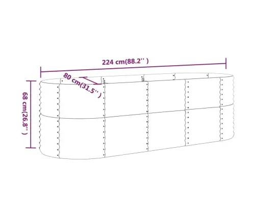 Aukštas Sodo Lovelis, Pilkas, 224X80X68cm Cinkuotas Plienas