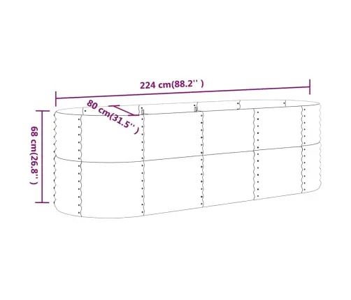 Augstā Puķu Kaste, 224X80X68 Cm, Tērauds, Antracītpelēka Vidaxl