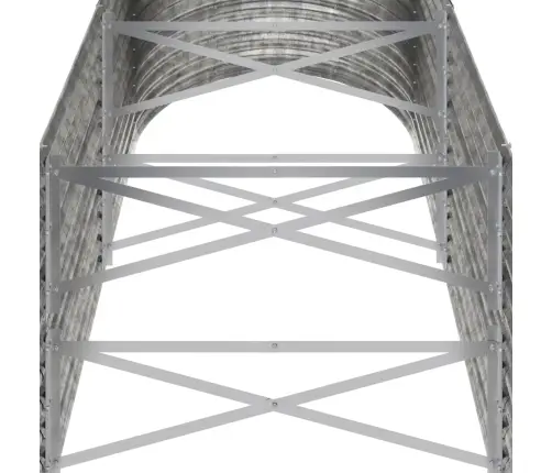 Augstā Puķu Kaste, 224X80X68 Cm, Tērauds, Sudrabaina Vidaxl