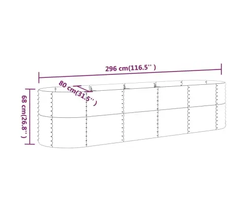 Aukštas Sodo Lovelis, Pilkas, 296X80X68cm Cinkuotas Plienas