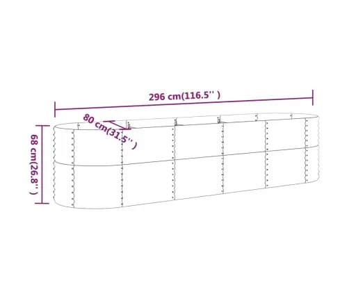 Aukštas Sodo Lovelis, Rudas, 296X80X68cm Cinkuotas Plienas