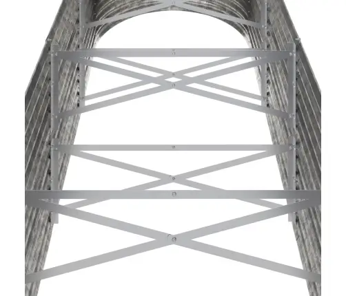 Augstā Puķu Kaste, 296X80X68 Cm, Tērauds, Sudrabaina Vidaxl