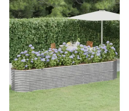 Aia Taimelava, Galvaniseeritud Teras, 368X80X68 cm Hõbedane