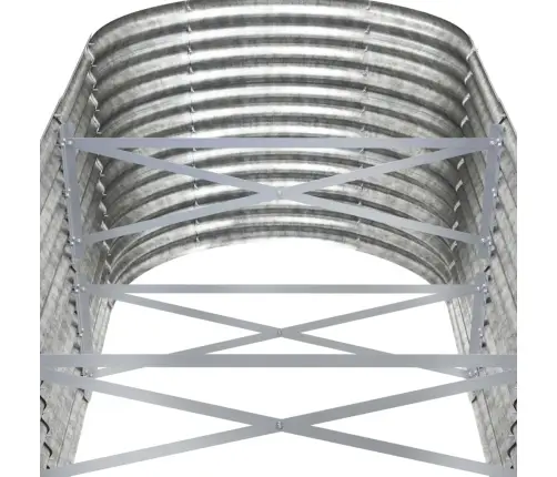 Augstā Puķu Kaste, 512X80X68 Cm, Tērauds, Sudrabaina Vidaxl