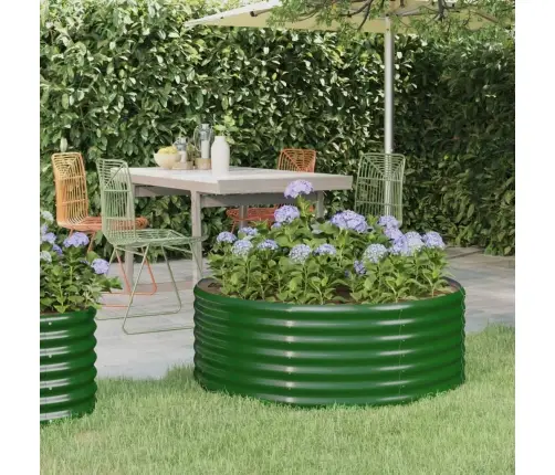 Aukštas Sodo Lovelis, Žalias, 100X100X36cm Cinkuotas Plienas