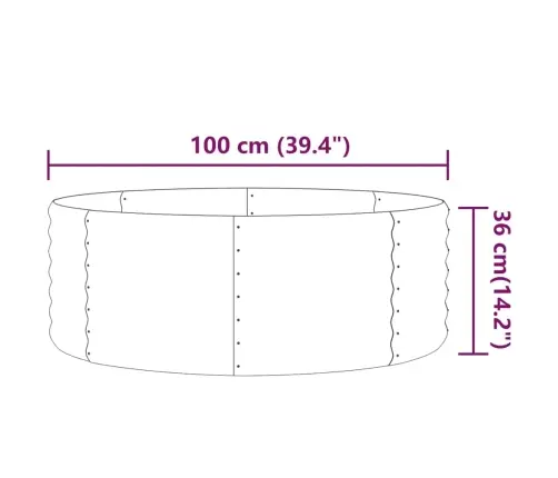 Aukštas Sodo Lovelis, Antracito, 100X100X36cm Cinkuotas Plienas