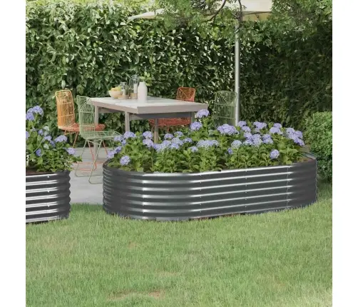 Augstā Puķu Kaste, 175X100X36 Cm, Tērauds, Antracītpelēka Vidaxl