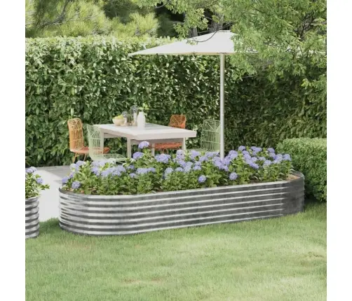 Aia Taimelava, Galvaniseeritud Teras, 249X100X36 cm Hõbedane