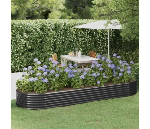 Aukštas Sodo Lovelis, Antracito, 322X100X36cm Cinkuotas Plienas