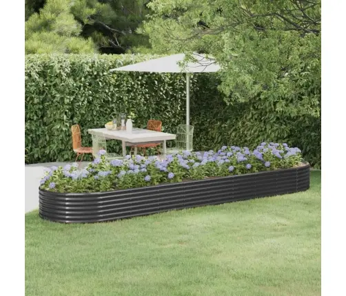 Aia Taimelava, Galvaniseeritud Teras, 396X100X36 cm Antratsiit