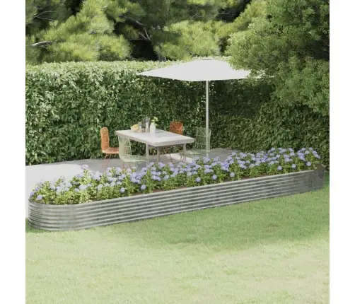 Augstā Puķu Kaste, 507X100X36 Cm, Tērauds, Sudrabaina Vidaxl