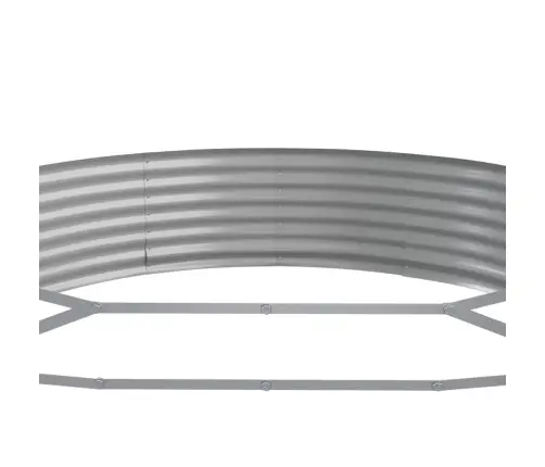 Aia Taimekast, Galvaniseeritud Teras, 373X140X36 cm Hõbedane