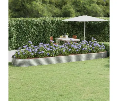 Aukštas Sodo Lovelis, Sidabrinis, 523X140X36cm Cinkuotas Plienas