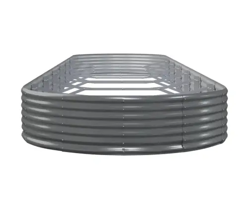 Augstā Puķu Kaste, 600X140X36 Cm, Cinkots Tērauds, Pelēka Vidaxl