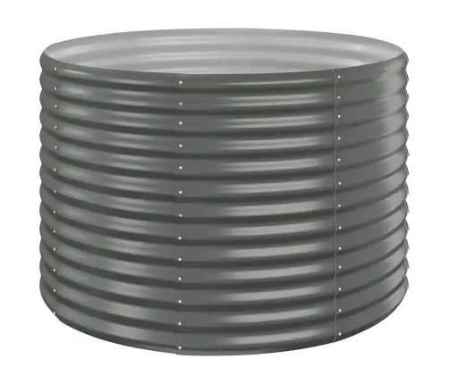 Augstā Puķu Kaste, 100X100X68 Cm, Cinkots Tērauds, Pelēka Vidaxl