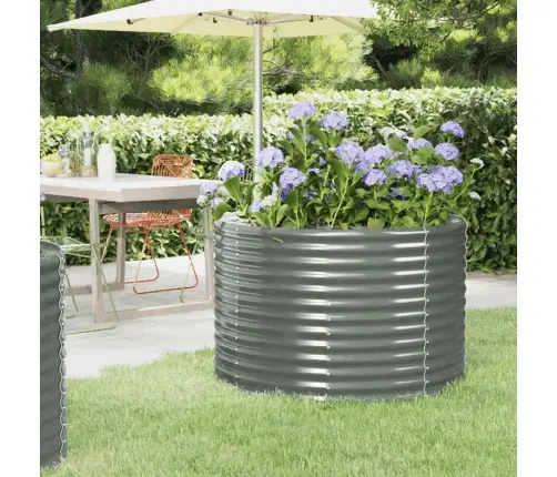 Augstā Puķu Kaste, 100X100X68 Cm, Cinkots Tērauds, Pelēka Vidaxl
