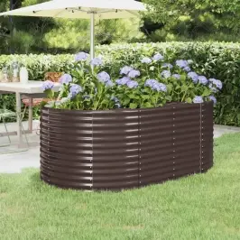 Augstā Puķu Kaste, 175X100X68 Cm, Pulverkrāsots Tērauds, Brūna Vidaxl