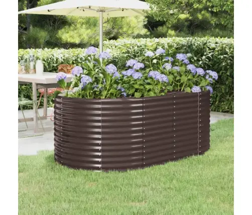 Augstā Puķu Kaste, 175X100X68 Cm, Pulverkrāsots Tērauds, Brūna Vidaxl