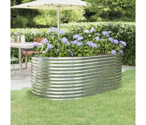 Augstā Puķu Kaste, 175X100X68 Cm, Cinkots Tērauds, Sudrabaina Vidaxl