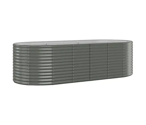 Augstā Puķu Kaste, 249X100X68 Cm, Pulverkrāsots Tērauds, Pelēka Vidaxl