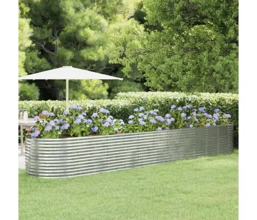 Aia Taimelava, Pulbervärvitud Teras, 507X100X68 cm Hõbedane