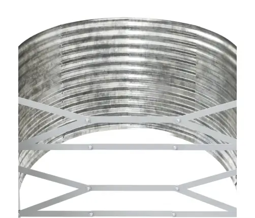 Augstā Puķu Kaste, Sudrabaina, 554X100X68 Cm, Tērauds Vidaxl