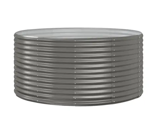 Augstā Puķu Kaste, Pelēka, 140X140X68 Cm, Cinkots Tērauds Vidaxl