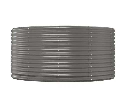 Augstā Puķu Kaste, Pelēka, 140X140X68 Cm, Cinkots Tērauds Vidaxl