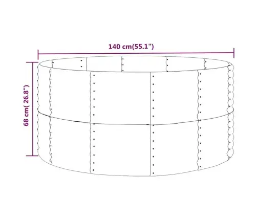 Aukštas Sodo Lovelis, Antracito, 140X140X68cm Cinkuotas Plienas