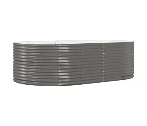 Augstā Puķu Kaste, Pelēka, 212X140X68 Cm, Cinkots Tērauds Vidaxl