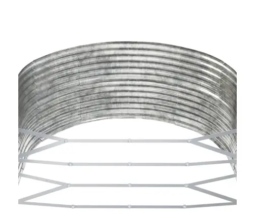 Aukštas Sodo Lovelis, Sidabrinis, 447X140X68cm Cinkuotas Plienas