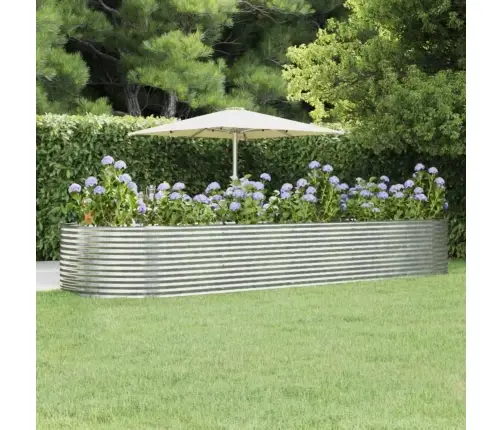 Aukštas Sodo Lovelis, Sidabrinis, 447X140X68cm Cinkuotas Plienas