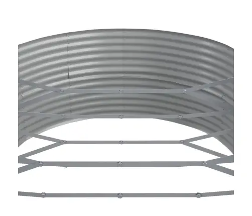 Augstā Puķu Kaste, 510X140X68 Cm, Tērauds, Sudrabaina Vidaxl