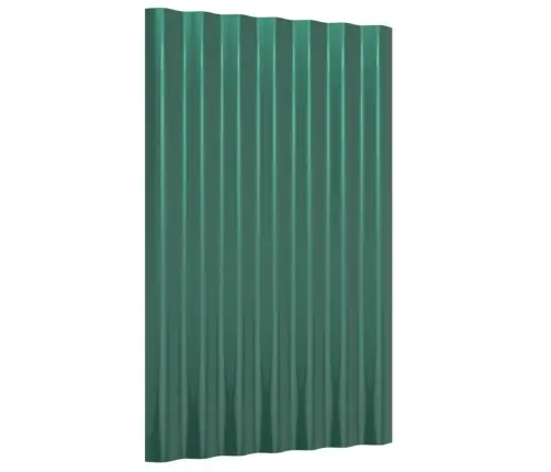 Jumta Paneļi, 12 Gab., Cinkots Tērauds, Zaļi, 60X36 Cm Vidaxl