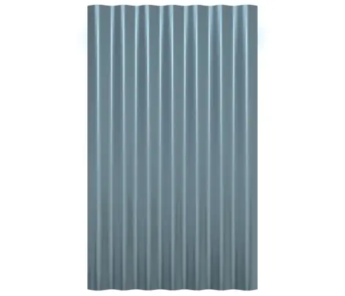 Jumta Paneļi, 12 Gab., Pulverkrāsots Tērauds, Pelēki, 60X36 Cm Vidaxl