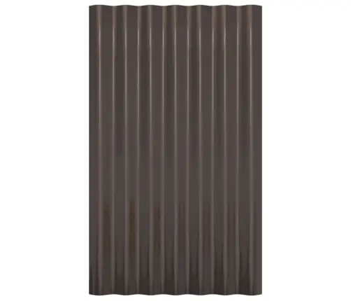 Jumta Paneļi, 12 Gab., Pulverkrāsots Tērauds, Brūni, 60X36 Cm Vidaxl